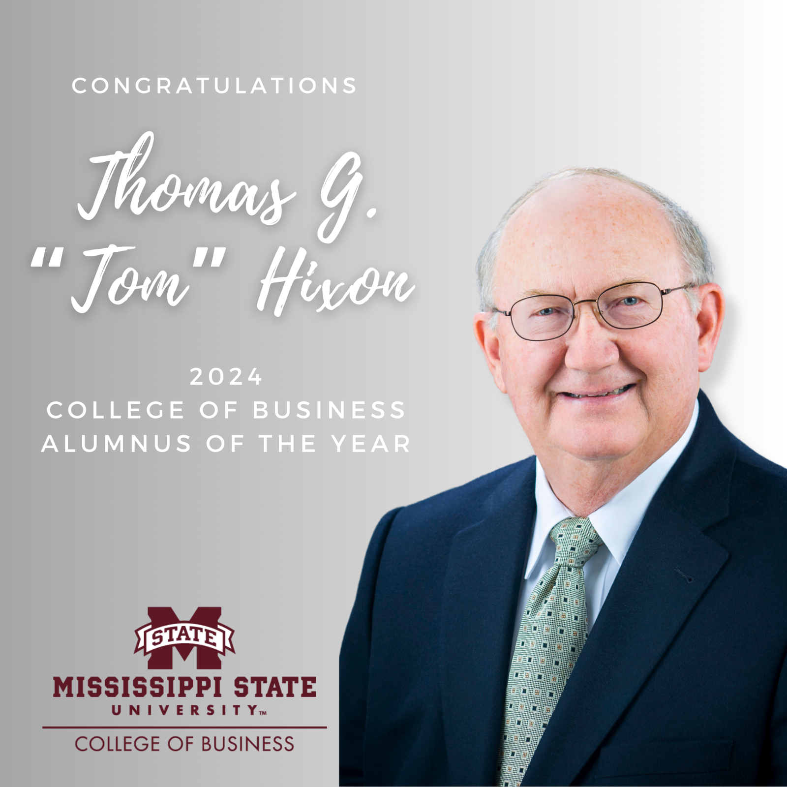 Tom Hixon 2024 College of Business Alumnus of the Year